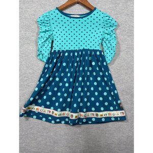 Matilda Jane Girls Blue Polka Dot Dress 6 Wonderment Making My Way